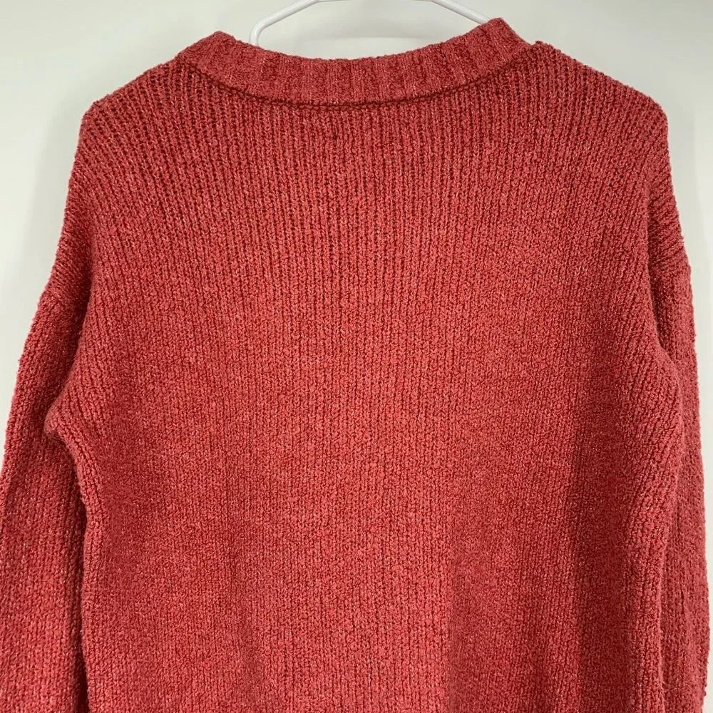 American Eagle Sweater Henley Jegging Fit Pullover Button Up Pink - Picture 10 of 12